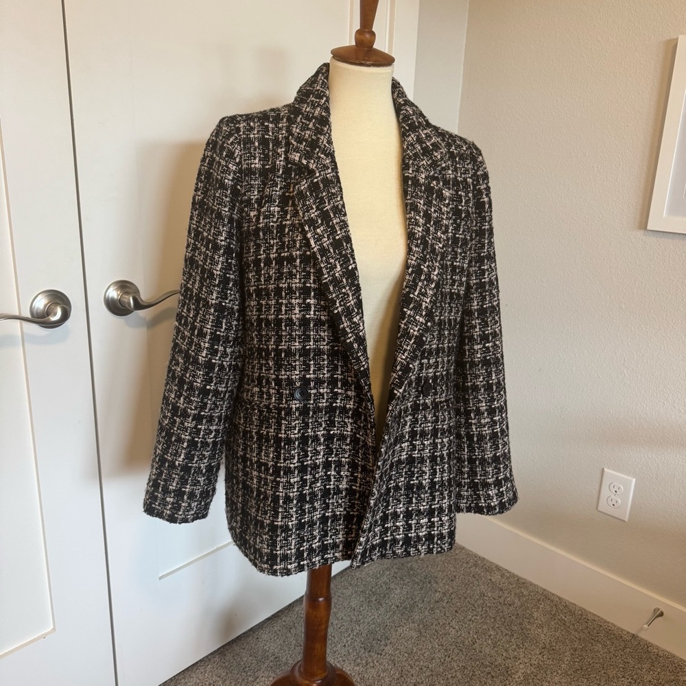 NWT Anine Bing Madeleine Tweed Blazer